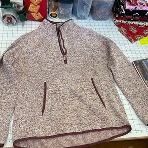 Kyodan Outdoor Burgundy Partial Zip Pullover Sweatshirt